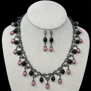 Kenny Ma Vintage Victorian Style Necklace Earrings Set